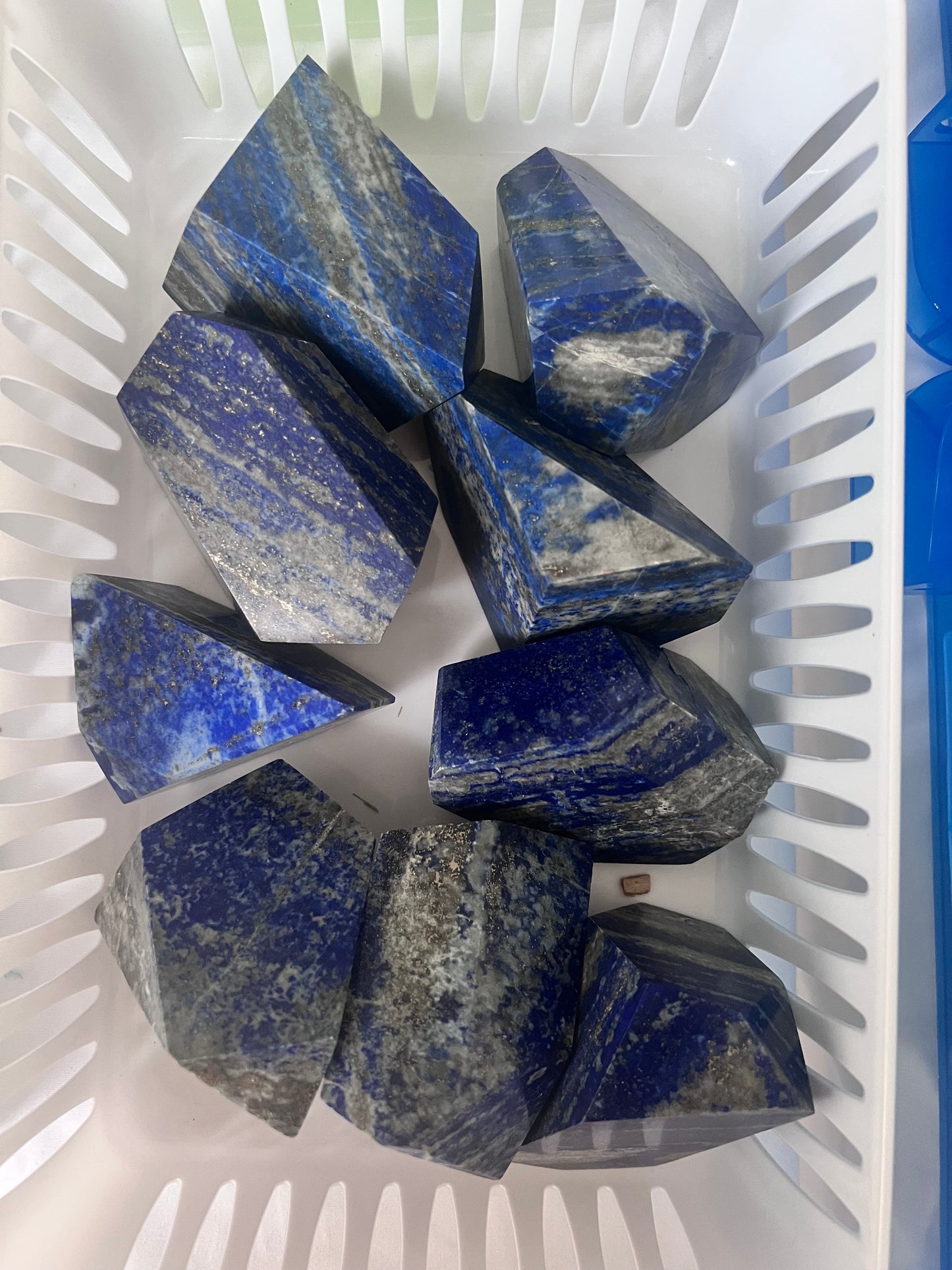 unpolished crystals- lapis