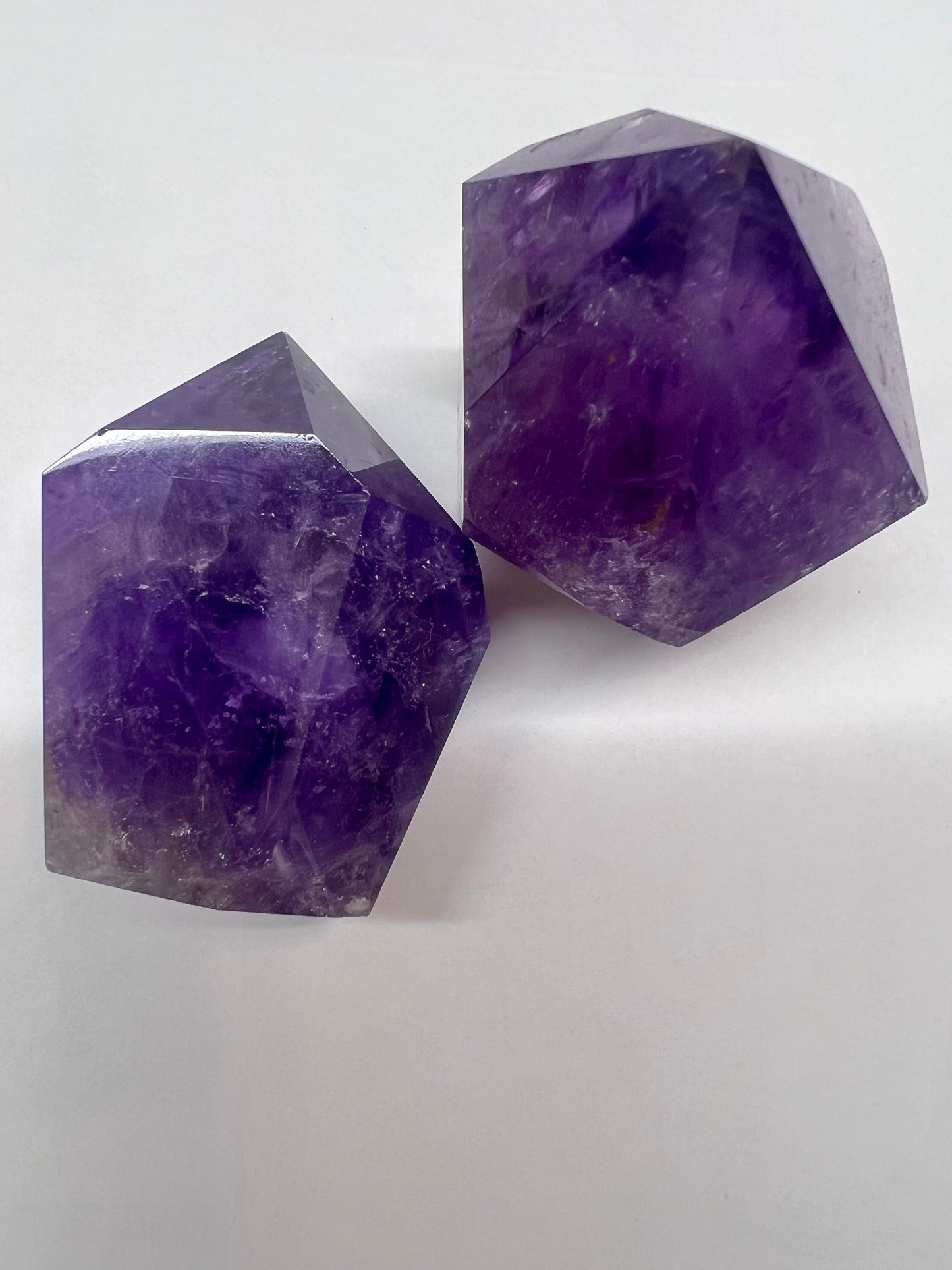 Polished crystals- purple fluorite