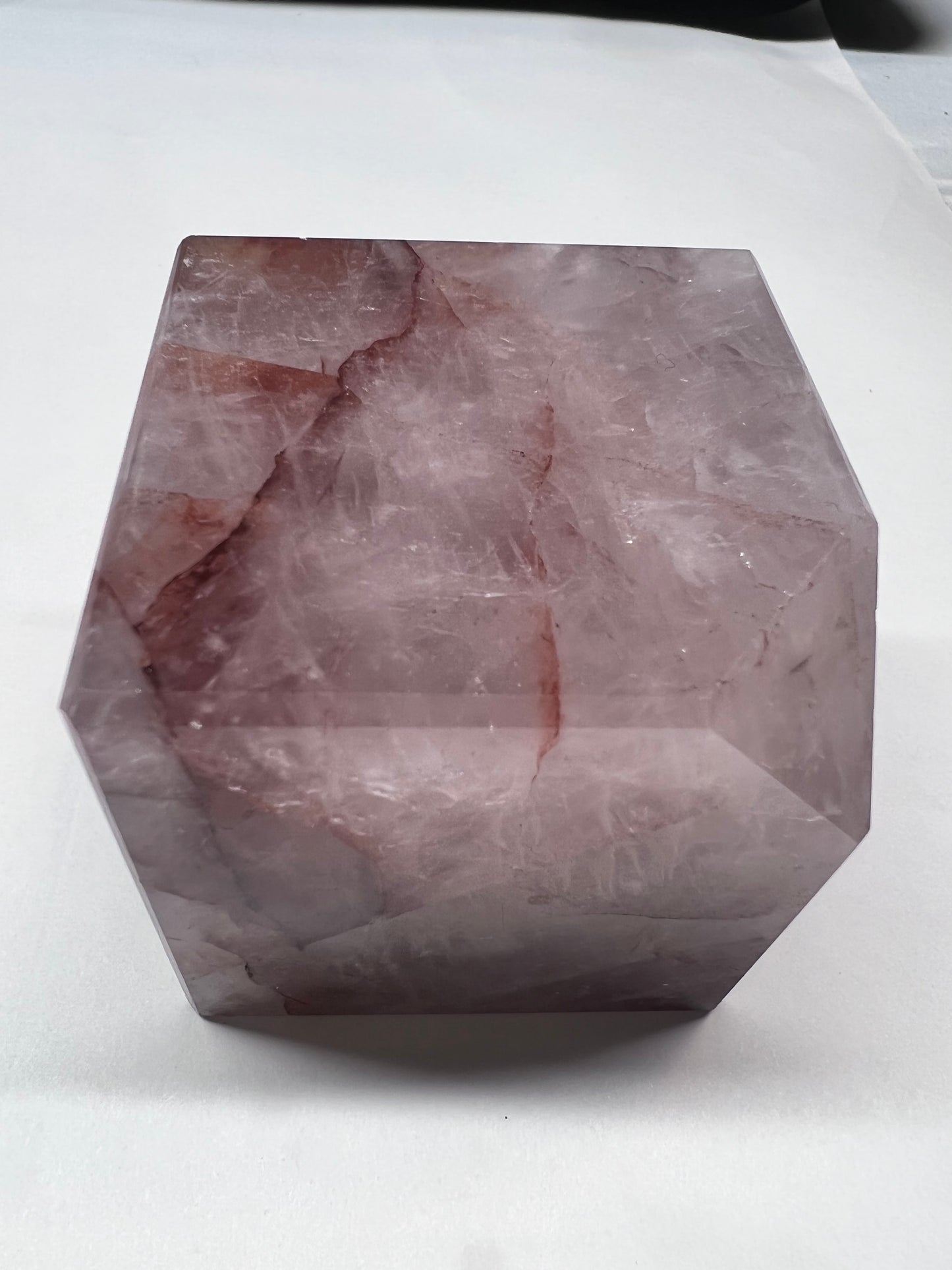 Polished crystals- fire quartz square