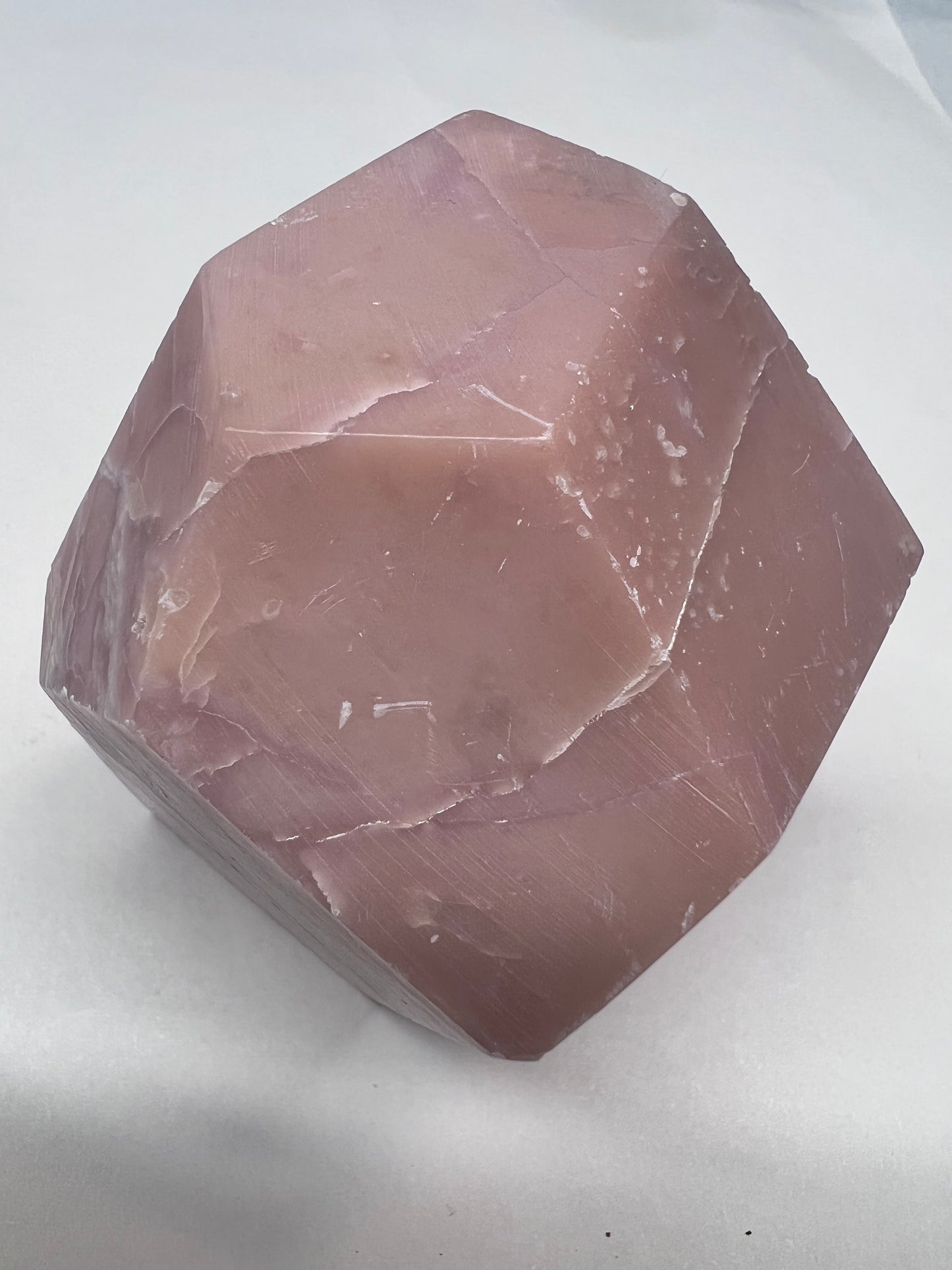 Polished crystals- pink opal