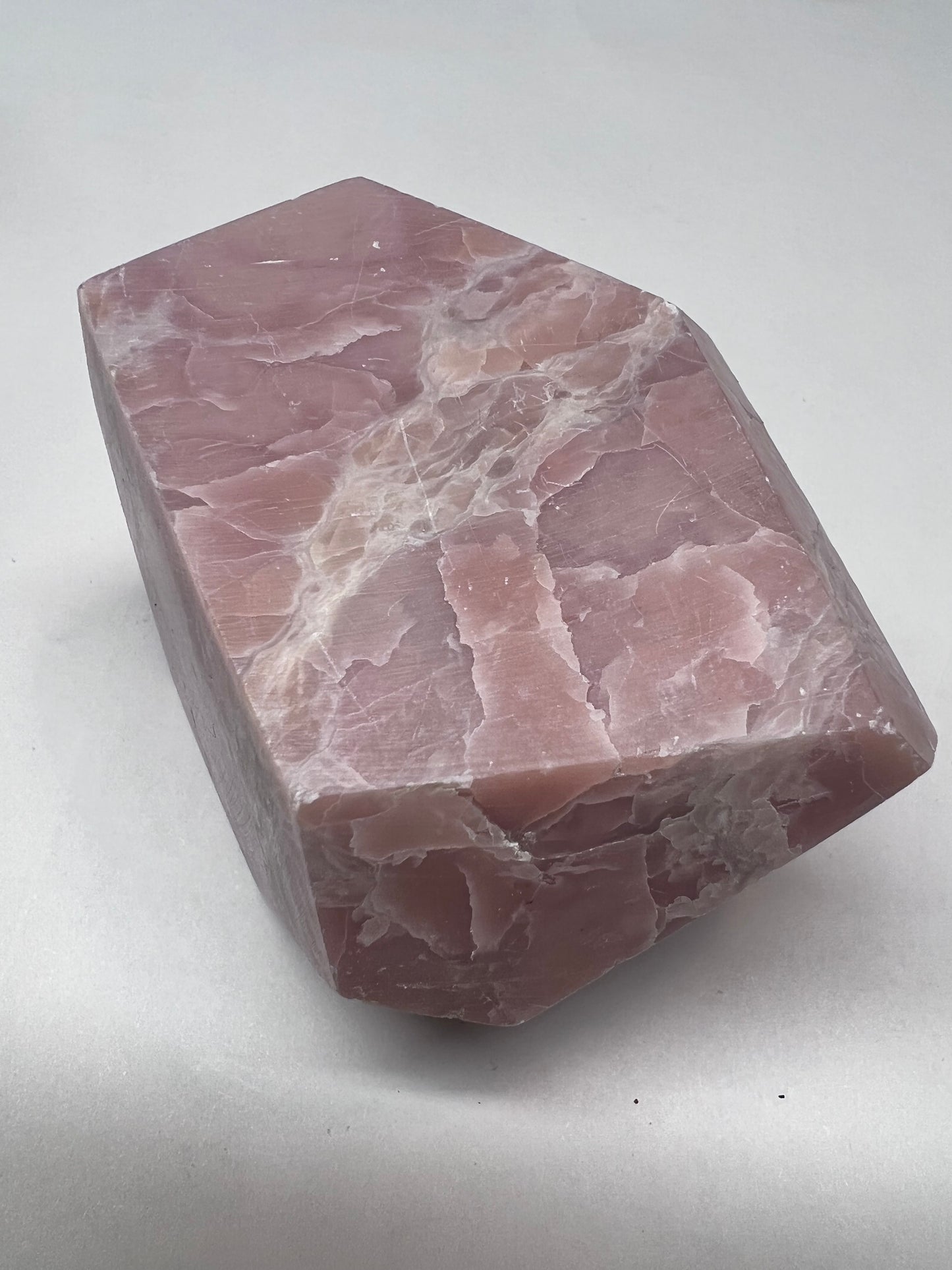 Polished crystals- pink opal