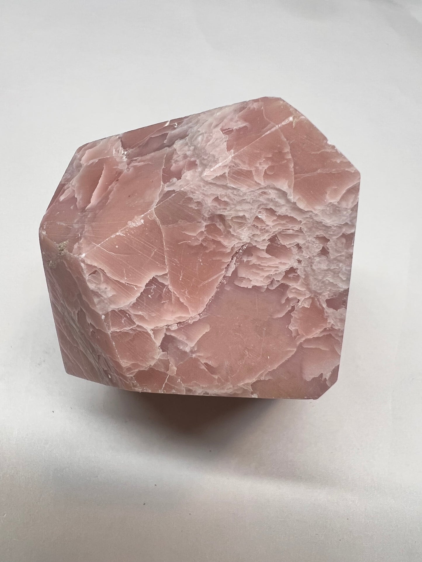 Polished crystals- pink opal