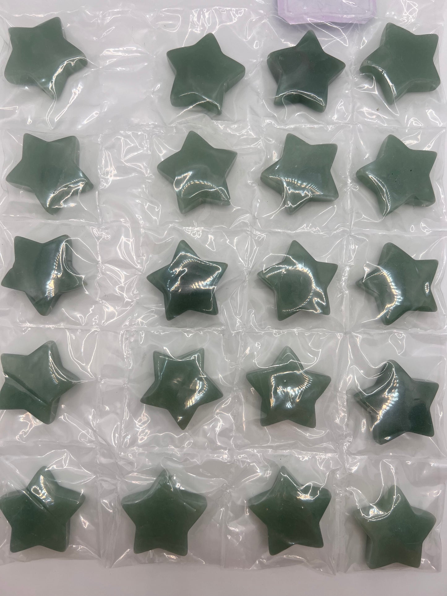 crystal statues green aventurine small star