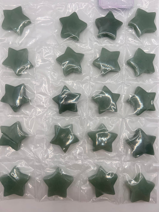 crystal statues green aventurine small star